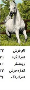 نخ و نقشه تابلو فرش دستبافت  طرح اسب کد ۲۲۳۳