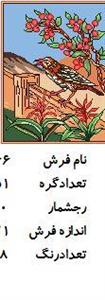 نخ و نقشه تابلو فرش دستبافت  طرح پرنده کد ۲۲۶۶