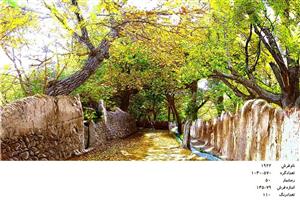 نخ و نقشه تابلو فرش دستبافت طرح کوچه باغ کد ۱۹۲۲