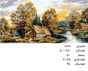 نخ و نقشه تابلو فرش دستبافت طرح منظره کد ۱۲۸۸
