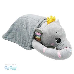 عروسک پتو دار طرح فیل تاج دار