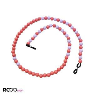 بند عینک از جنس مهره ای و رنگ بنفش و صورتی مدل 992009