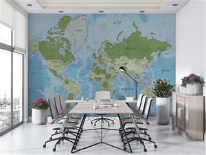 پوستر دیواری نقشه جهان W13417000