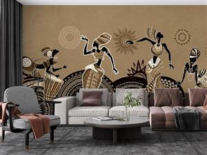 کاغذ دیواری لاکچری آفریقایی W10266300