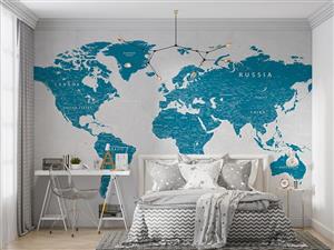 کاغذ دیواری نقشه جهان W10254400 