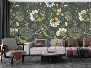 کاغذ دیواری گل لاکچری W10255300