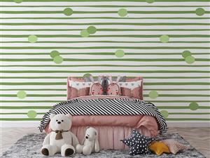 کاغذ دیواری اتاق کودک راه راه W10236400