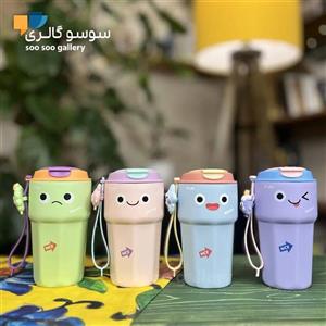 ماگ سفری مدل Happy بند عروسکی گنجایش 0.45 لیتر