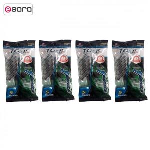 خودتراش مردانه دورکو مدل TG-II Plus چهار بسته 5 عددی Dorco TG-II Plus Disposable Rasors For Men 4 Packs Of 5