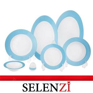 سرویس چینی 28 پارچه 6 نفره  غذاخوری چینی زرین ایران سری ایتالیا اف مدل آسمان درجه یک Zarin Iran Porcelain Inds Italia-F Aseman 28 Pieces porcelain Dinnerware Set High Grade