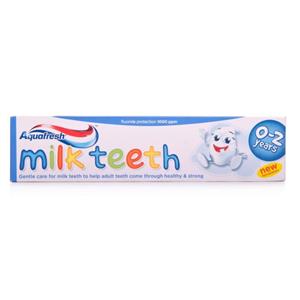 خمیر دندان کودک 0 تا 2 سال آکوافرش مدل milk teeth حجم 50 میل (Aquafresh)