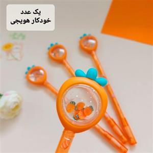 خودکار هویج فانتزی جوهر آبی روان نویس رواننویس روانویس خود کار هویجی نارنجی آکواریومی کیوت یک عدد