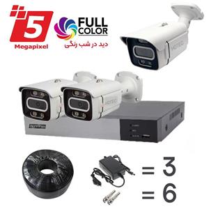 پکیج 3 عدد دوربین 5 مگاپیکسل وارم لایت HDTEC-5MP-3