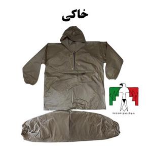 بادگیر بلوز شلوار پشت لاستیکی اعلا خاکی ضد آب کوهنوردی نظامی کار