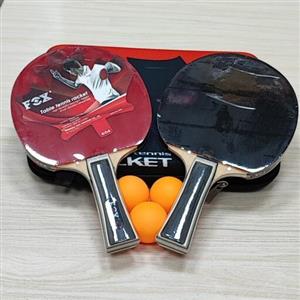 راکت پینگ پنگ جفتی فاکس 6 ستاره  همراه کیف و سه عدد توپ