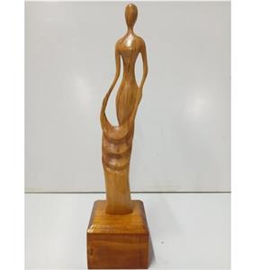مجسمه تندیس طرح دامن صنایع دستی چوبی و دکوری شیک (پس کرایه)