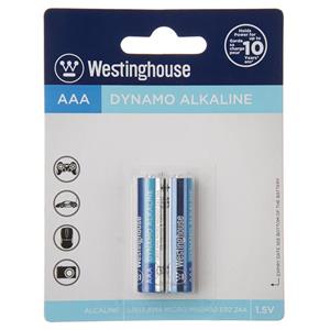 باتری نیم قلمی وستینگهاوس مدل Dynamo Alkaline LR03 AM4 MICRO بسته 2 عددی Westinghouse Dynamo Alkaline LR03 AM4 MICRO AAA Battery Pack of 2
