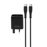 شارژر دیواری 20 وات گرین لاین مدل GN20UKCCBK  به همراه کابل تبدیل USB-C