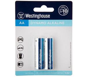 باتری قلمی وستینگهاوس مدل Dynamo Alkaline LR06 AM3 MIGNON بسته 2 عددی Westinghouse Dynamo Alkaline LR06 AM3 MIGNON AA Battery Pack of 2