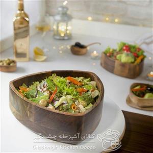 کاسه چوبی مثلثی آماهوم مدل Pyramid سایز 25