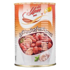 کنسرو خوراک لوبیا چیتی با قارچ کلید دار 425 گرمی شیلانه Shilaneh Baked Beans With Mushrooms - 425 gr