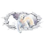 استیکر دیواری صالسو آرت طرح polar bear 3D hk