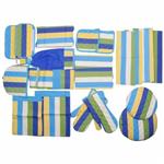 Rezin Taj 20 Pieces Blue Rabid Denim Kitchen Set