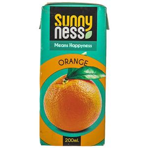 نوشیدنی بدون گاز پرتقال سانی نس حجم 200 میلی لیتر Sunny Ness Orange 200ml 