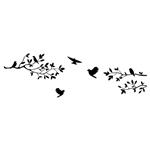 استیکر دیواری صالسو آرت طرح black flying birds az