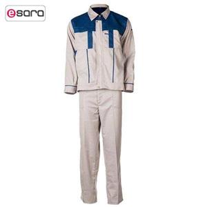 کاپشن و شلوار مهندسی سبلان استخوانی سرمه ای