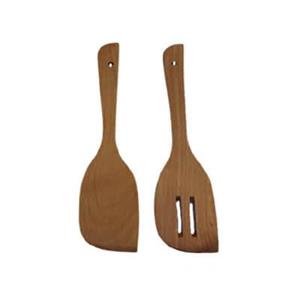 ست 2 تکه کفگیر چوبی آشپزی | چوب راش