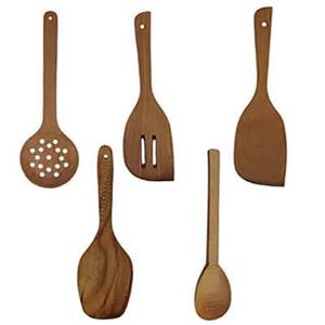 سرویس 5 تکه کفگیر چوبی | چوب راش