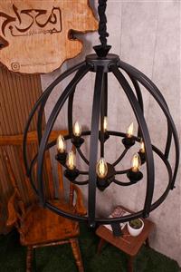 آویز لوستری شیک مدل بالن هشت شعله