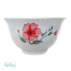 ست پیاله سرامیکی طرح گل رز