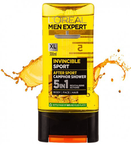 ژل دوش حمام لورال من اکسپرت مدل Invincible Sport 300ml