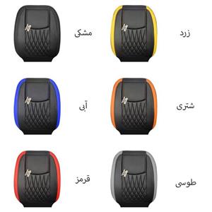 روکش صندلی خودرو دنا و دنا پلاس تمام چرم خرجکار عسلی مدل نیل