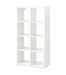 کتابخانه هشت خانه ایکیا مدل KALLAX رنگ سفید براق اندازه 147×77 سانتیمتر