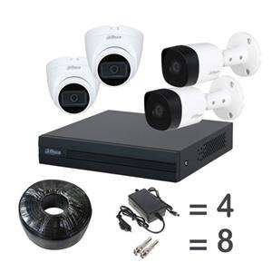 پکیج دوربین مداربسته داهوا میکروفن دار مدل 1200TRQP-A