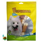 تشویقی سگ ایفوریا با طعم مرغ مدل استخوان دور پیچ Euphoria dog treats with chicken بسته ۵ عددی