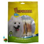 تشویقی سگ ایفوریا با طعم مرغ مدل استخوان دور پیچ Euphoria dog treats with chicken بسته ۳ عددی