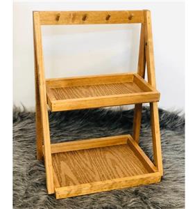 استند دوطبقه چوبی اویزدار