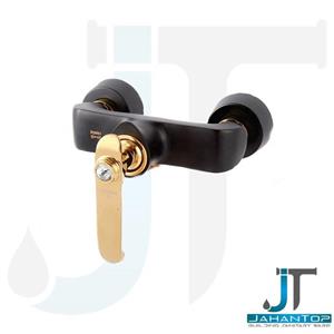 شیر توالت اهرمی مشکی طلایی آریانا (مدل ونیز)