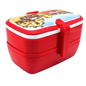 ظرف غذا پلاستیکی دو طبقه مستطیلی کارا مدل فانتزی