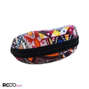 کیف عینک زیپ دار با طرح سنتی چند رنگ و از جنس فوم مدل 992048