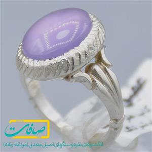 انگشتر عقیق کبود یمنی زنانه «کد 2654»