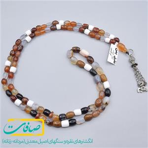 تسبیح عقیق چند رنگ یمنی 100 دانه کد 2519