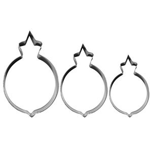 کاتر شیرینی پزی Cookie Cutter مدل انار بسته 3 عددی به همراه جا کلیدی برج ایفل