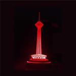 چراغ خواب پارسافن لیزر طرح برج میلاد تهران 16 رنگ ریموت دار