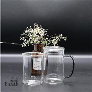 لیوان دمنوش ساز بی وی کی دسته دودی کد 324203