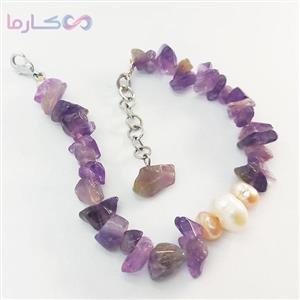 دستبند سنگ آمیتیست (کد 1701)